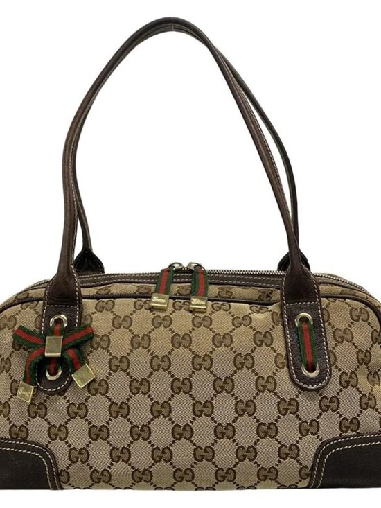 Gucci Handbags - Gucci Shoulder Bag Prince GG Pattern Sherry Beige Dark Brown